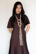 Load image into Gallery viewer, Goulu jute statement necklace with back beaded embellishment