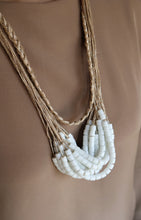 Load image into Gallery viewer, Goulu White Beaded Layered Necklace