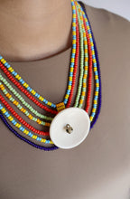 Load image into Gallery viewer, Goulu Multicolor Beaded Statement Necklace