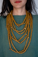 Load image into Gallery viewer, Goulu statement beaded necklace in moss green
