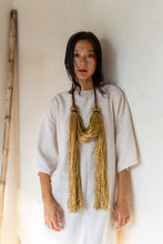 Load image into Gallery viewer, Goulu statement golden jute necklace

