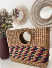 Load image into Gallery viewer, Water hyacinth cane handle bag
