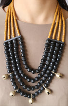 Load image into Gallery viewer, Goulu Timeless Black and Brown Multi Strand Necklace
