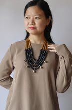 Load image into Gallery viewer, Goulu Timeless Black and Brown Multi Strand Necklace
