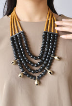 Load image into Gallery viewer, Goulu Timeless Black and Brown Multi Strand Necklace
