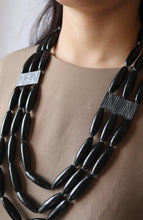 Load image into Gallery viewer, Goulu Timeless Black 3 Layered Necklace
