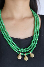 Load image into Gallery viewer, Goulu Timeless 3 Layered Green Necklace
