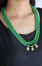 Load image into Gallery viewer, Goulu Timeless 3 Layered Green Necklace
