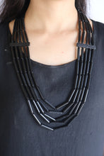 Load image into Gallery viewer, Goulu Timeless Black Glass Beads Necklace
