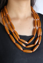 Load image into Gallery viewer, Goulu Timeless Brown Glass Beads Necklace
