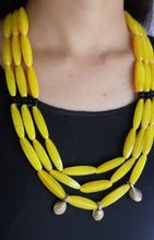 Load image into Gallery viewer, Goulu Timeless Yellow Glass Beads Necklace
