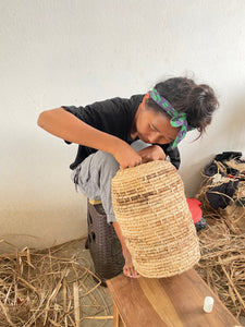 BANANA FIBRE LONG VASE