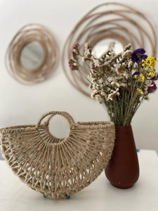 Jute iron frame basket