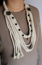 Load image into Gallery viewer, Goulu Natural Rope Statement Necklace
