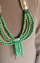 Load image into Gallery viewer, Goulu Green Beaded Shell Necklace
