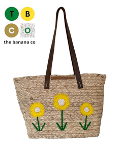Banana Fibre Bag | Leather Strap
