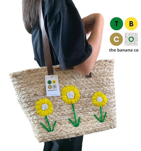 Banana Fibre Bag | Leather Strap