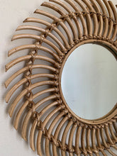 Load image into Gallery viewer, Rattan Cane Wall Hanging Mirror
