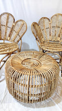 Load image into Gallery viewer, Cane Flower chair and table set
