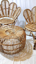 Load image into Gallery viewer, Cane Flower chair and table set

