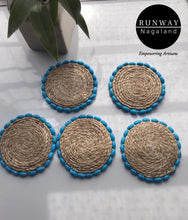 Load image into Gallery viewer, Banana Fibre Coaster With Beads Detailing | 5 Inches
