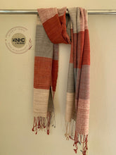 Load image into Gallery viewer, Naturally Dyed Eri silk stole
