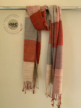 Load image into Gallery viewer, Naturally Dyed Eri silk stole

