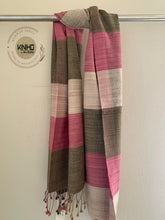 Load image into Gallery viewer, Naturally Dyed Eri silk stole
