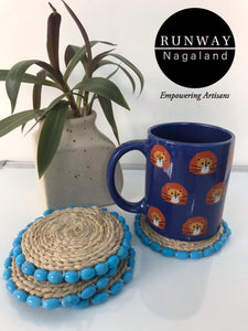 RUNWAY NAGALAND FIBRE BEADED COASTER